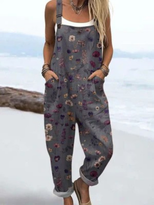 Ragnhild™ – Jumpsuit med vintageblommor