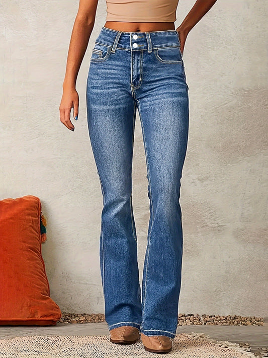 Aya | Högmidjade vida jeans